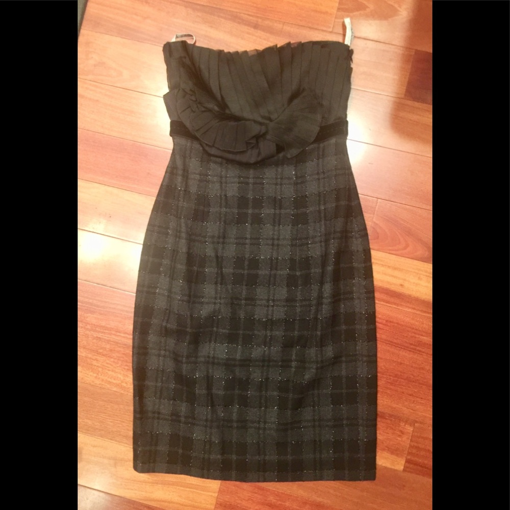 Couture couture designer strapless dress. Sz 38.